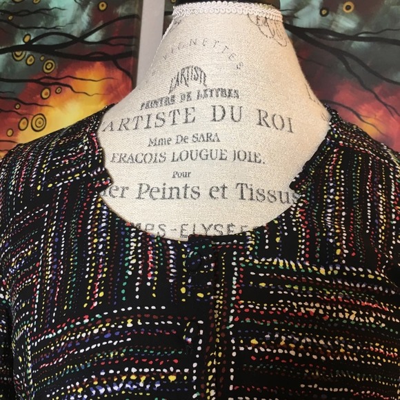 Tulle Medium Multicolored Long Sleeve Button Down - Picture 5 of 8